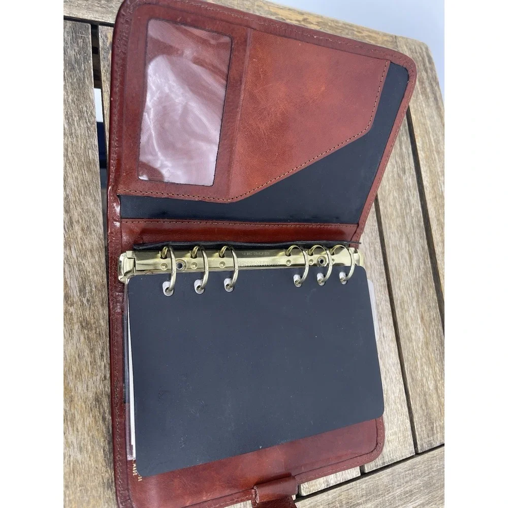 Vintage BOSCA 6-Ring Binder / Planner - Made in USA CHECKBOOK WALLET